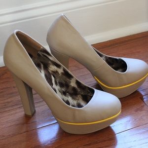 Qupid Tan Yellow Heel - 9